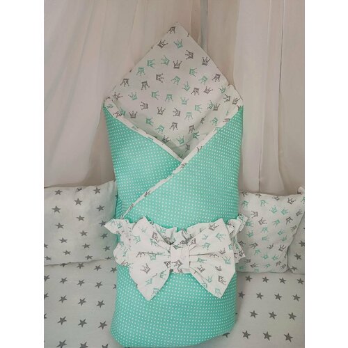 фото Конверт - одеяло для новорожденных mamdis зеленое mam.dis