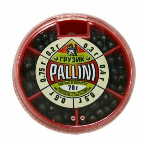 фото Большой набор свинцовых грузил pallini для рыбалки, набор 70 гр. (0,2-0,75 гр) нет бренда