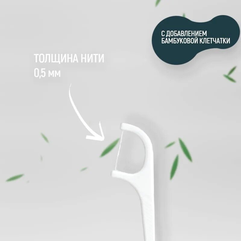 Зубочистки Зубная нить с зубочисткой 88 шт. Флоссеры. Зубочистки с нитью (белые)