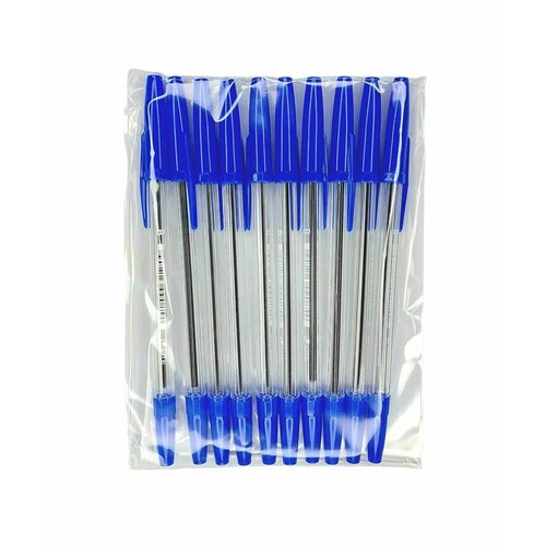 Ручка шариковая Набор 10 шт. синяя LITE набор шариковых ручек asmar прозрачный корпус синий цвет 3 шт