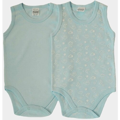Боди Misket, комплект из 2 шт., размер 6-9 мес., голубой, синий