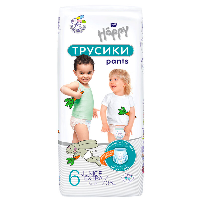 Bella Baby Happy Трусики Junior Extra 6, 16+ кг, 36 шт.