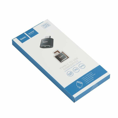 Переходник/адаптер HOCO UA5 Type-C to USB, черный адаптер hoco ua5 type c to usb 3 0