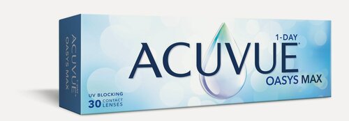 Изображение товара Однодневные контактные линзы Acuvue Oasys MAX 1-Day (30 линз) R 9 D -5