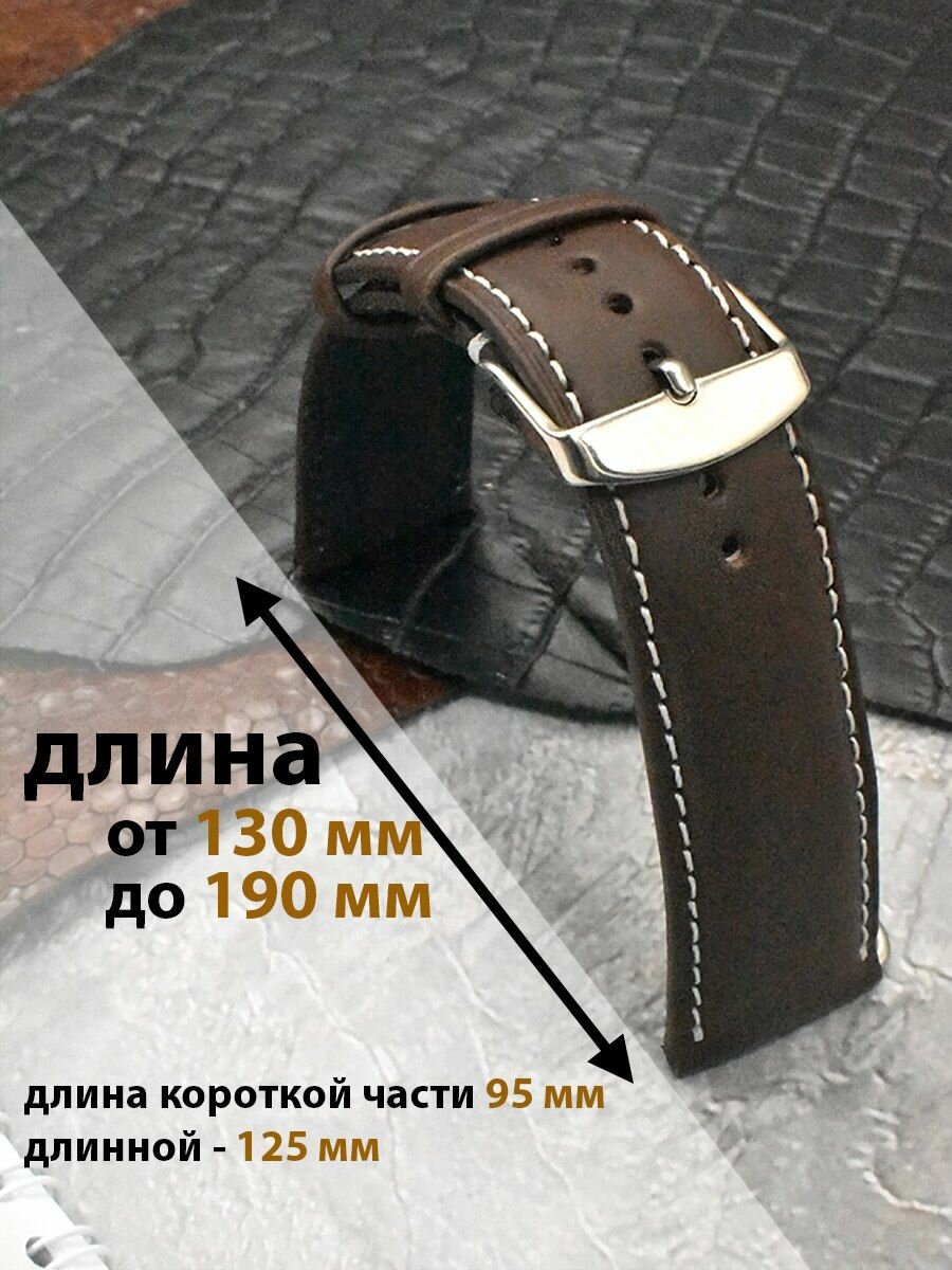 Ремешок WEST BRIDGE, фактура матовая, гладкая, диаметр шпильки 1.55 мм, размер 20мм — фото 1