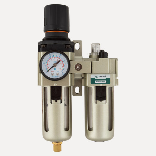 Изображение товара GARWIN PRO 807660-38-5 Модульная группа для подготовки воздуха с регулятором давления и манометром, 3/8", 5 мкм.