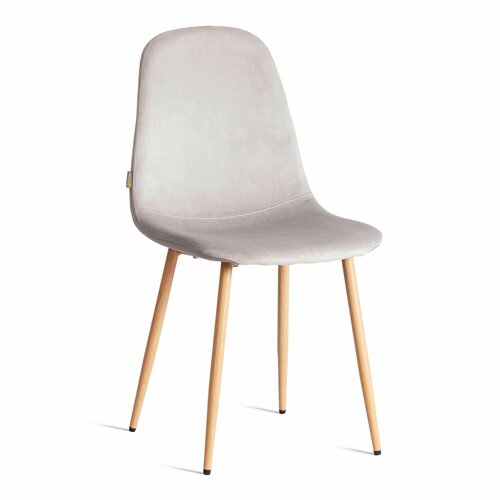 фото Стул для кухни tetchair breeze (mod. jsc-58) 1 шт, велюр, светло-серый/натуральный