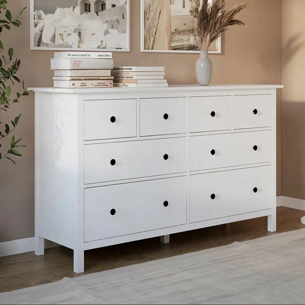 IKEA Комод HEMNES 8 ящиков, 160*95*50, белый, кымор (хемнес икеа) — фото 1