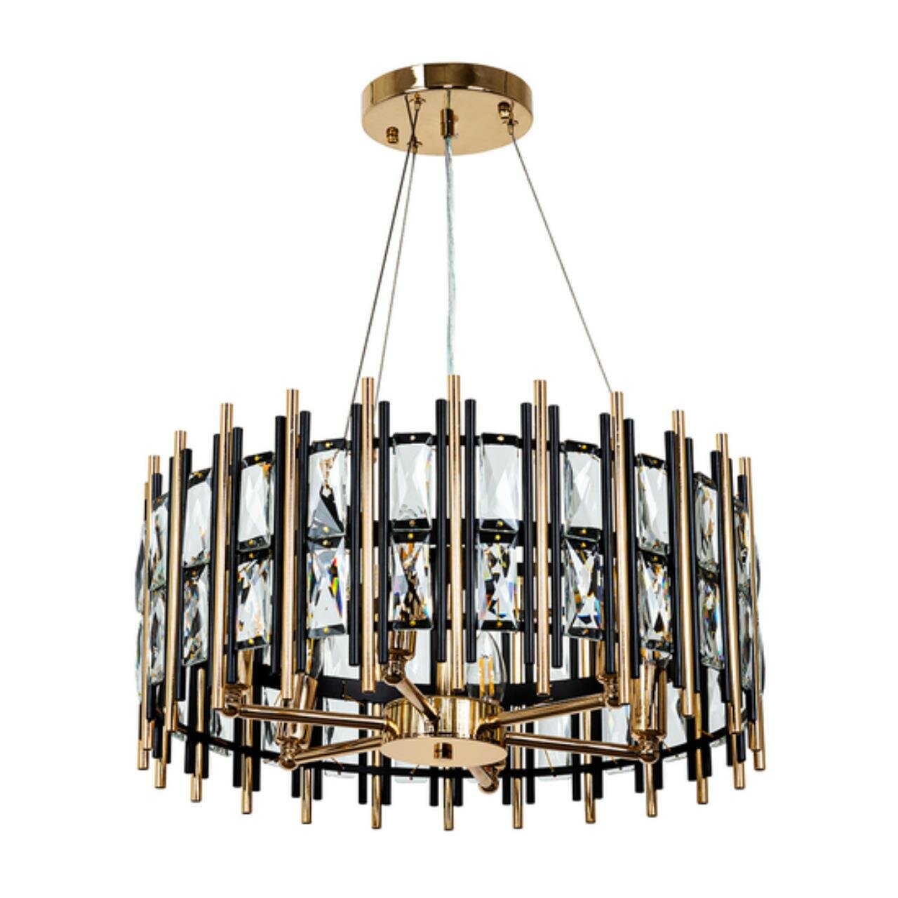 Подвесная люстра IP20 металл/хрусталь Arte Lamp ALRUBA A1043SP-6BK