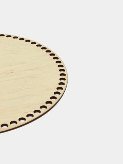 Донышко для вязания, диаметр 25 см . Высококачественная фанера 4 мм. Шлифованная гладкая поверхность. — фото 1