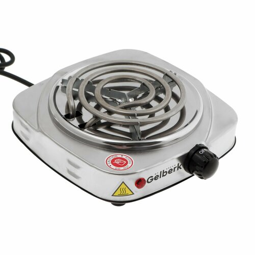 Плитка электрическая Gelberk GL-110 1000 Вт 1 конфорка серебристая 231200₽