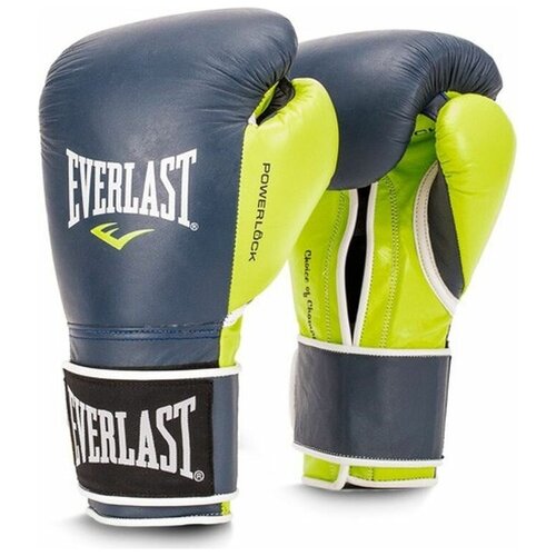 Перчатки тренировочные Powerlock 16oz син/зел. - Everlast перчатки тренировочные everlast spark 16oz синий зеленый