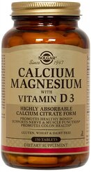 Calcium Magnesium with Vitamin D3 таб., 150 шт.