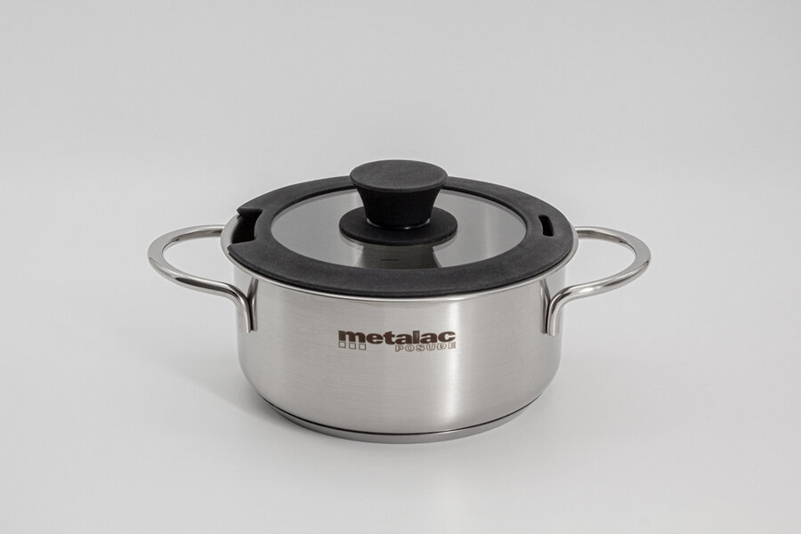 Кастрюля сотейник  Metalac Реа  D 16 см  H 8 см  1 4 л крышка стеклянная  Нержавеющая сталь18 10  Производитель Сербия 