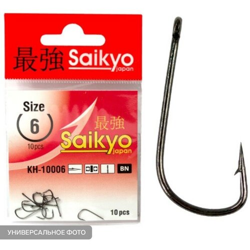 крючки saikyo kh 10006 sode ring bn 8 10шт kh 10006bn8 10 Крючки Saikyo KH-10006 Sode Ring BN № 8, 10 шт