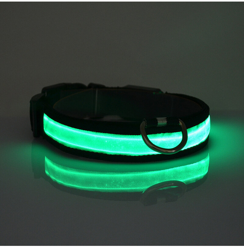 Ошейник для собак / Светящийся ошейник для собак, светодиодный LED, зеленый, размер ХL - фотография № 1