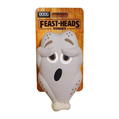 Игрушка для собак DOOG Feast-Heads Turkey, белый