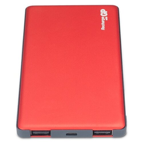 Мобильный аккумулятор GP Portable PowerBank MP05 5000mAh 2.1A 2xUSB красный (MP05MAR)