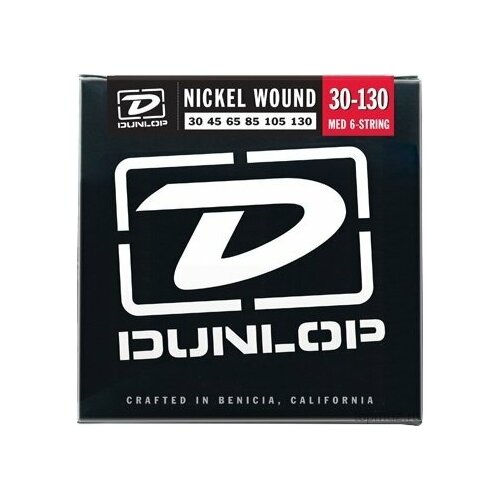 DUNLOP DBN Nickel Plated Steel Bass Medium 6 30-130 струны для 6-струнной бас-гитары