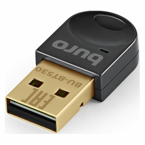 Bluetooth адаптер Buro BU-BT530 BT 5.3+EDR class 1.5, USB, 20м, черный
