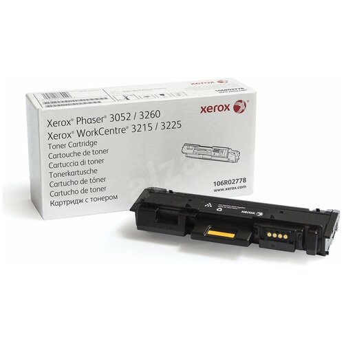 тонер картридж для принтеров xerox 3052 Тонер-картридж XEROX (106R02778) WC 3215/3225/Phaser 3052/3260, оригинальный, ресурс 3000 стр.