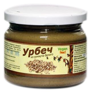 Урбеч из семян кунжута белого, VEGAN FOOD 200 г