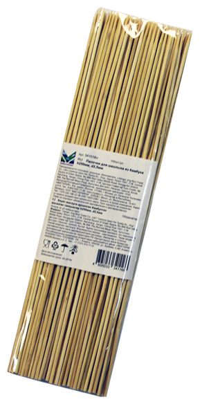 Палочки для шашлыка GREEN MYSTERY, 250 мм, из бамбука, 100 шт - фотография № 1