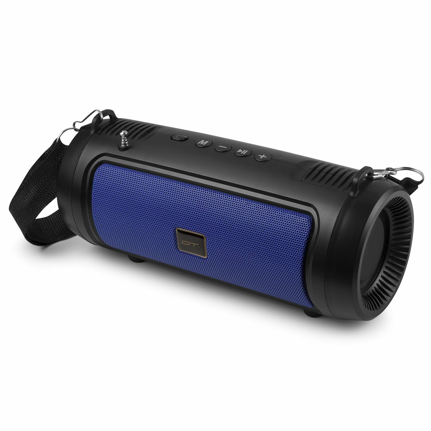 Колонка беспроводная Bluetooth с фонарем FM радио USB плеер OT-SPB122/синяя Орбита