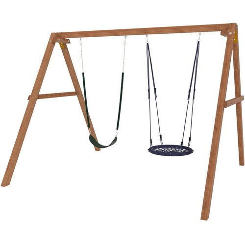 Деревянные качели с качелями гнездо 60 см и гипкими качелями