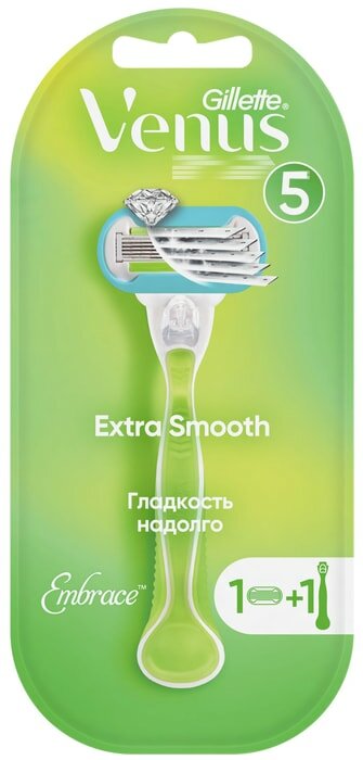 Бритва Gillette Venus Extra Smooth Embrace со сменными кассетами 1шт+1 кассета