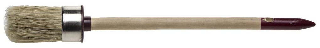 Круглая кисть ЗУБР Универсал 30мм светлая натуральная щетина деревянная ручка (01501-30)