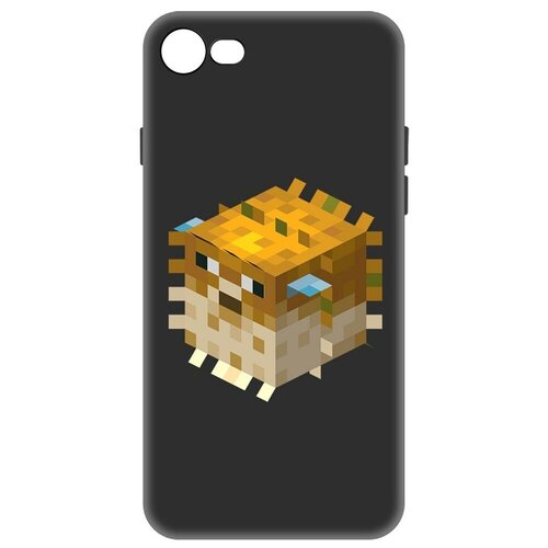 Чехол-накладка Krutoff Soft Case Minecraft-Иглобрюх для iPhone 7/8 черный чехол накладка krutoff soft case minecraft иглобрюх для iphone 6 6s черный