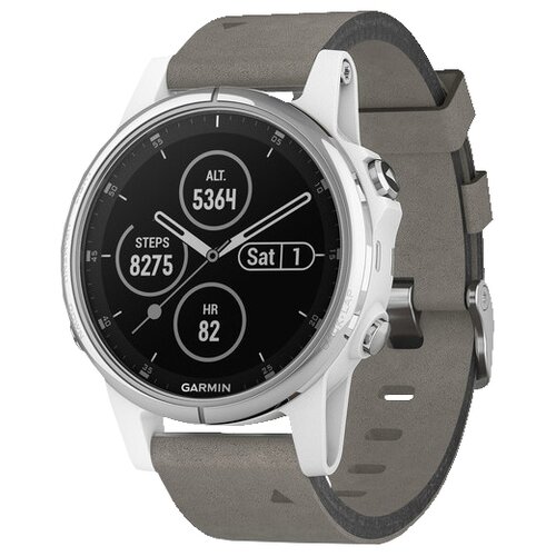 Часы GARMIN Fenix 5S Plus Sapphire (White/Suede Band) (Часы GARMIN Fenix 5S Plus Sapphire White with Suede Band (010-01987-05))