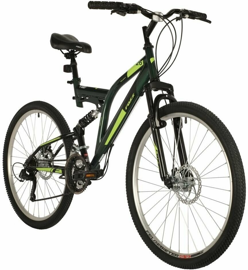 Велосипед Foxx Freelander (2021) горный рам.:18" кол.:26" зеленый 21кг (26SFD.FREELD.18GN1) - фото №7
