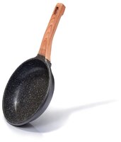 Сковорода Fissman Krakatau Stone 4280 20 см, черный/коричневый