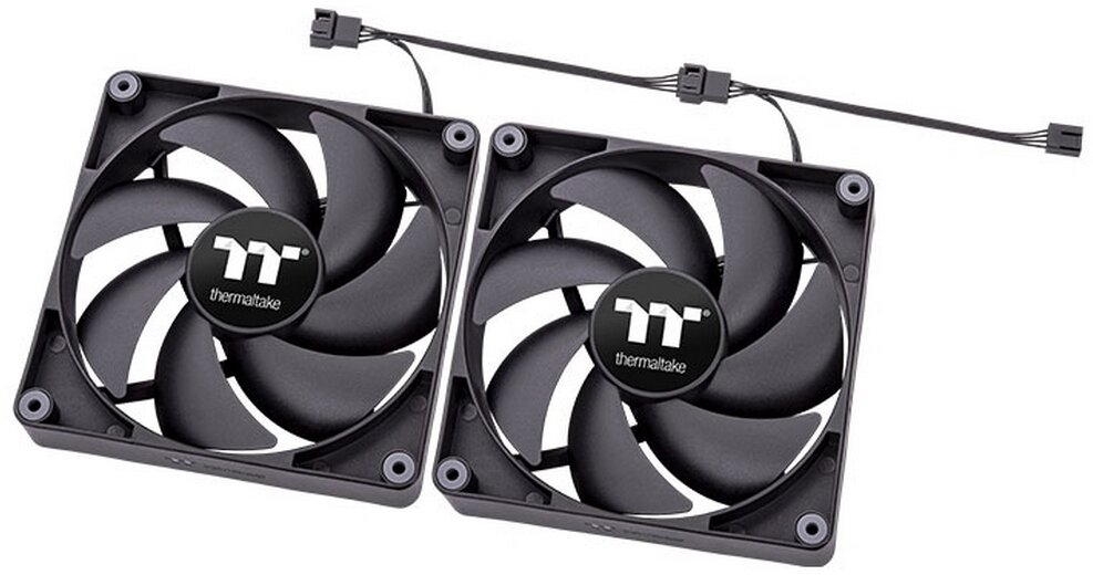 Вентилятор для корпуса Thermaltake CT120 2-Fan Pack CL-F147-PL12BL-A - фото №1