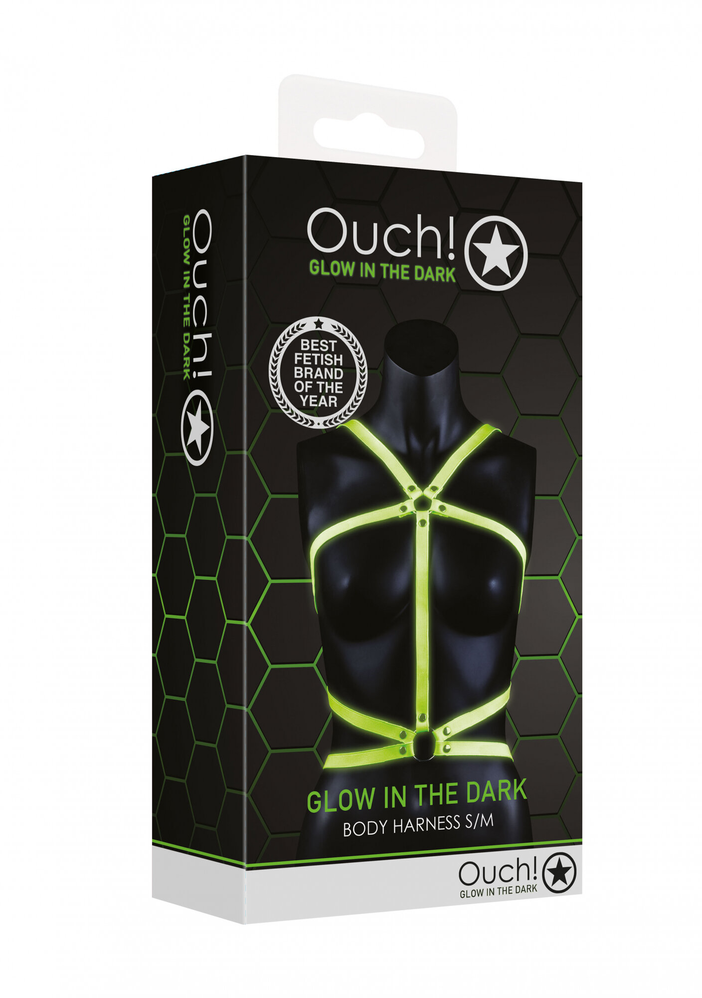 Портупея Body Harness - Glow in the Dark (S/M) (S/M)