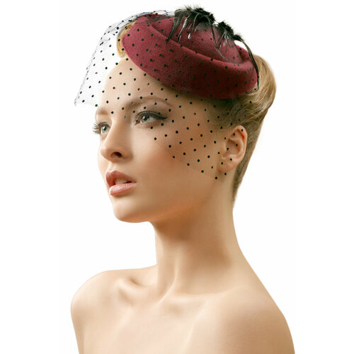 фото Шляпа nothing but love, размер 50/58, черный, бордовый