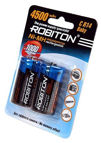 Аккумулятор Robiton LR14 C 4500 mAh (уп 2 шт)