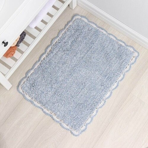 Ковер для ванны Тэя 50х80 цв голубой100 хлопок 1830₽