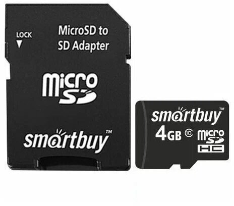 Мониторы Iiyama Карта памяти Smartbuy MicroSDHC 4GB Class10 + адаптер