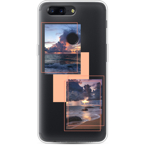 Силиконовый чехол на OnePlus 5T / ВанПлюс 5Т Sky collage, прозрачный силиконовый чехол на oneplus 5t ванплюс 5т прозрачный