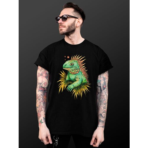 фото Футболка just4you, хлопок, размер 2xl, черный