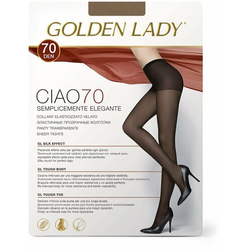 Колготки Golden Lady Ciao, 70 den, размер 4/L, бежевый