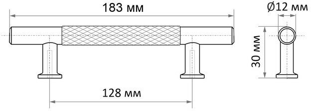 Ручка-рейлинг CAPPIO, d=12 мм, м/о 128 мм, цвет золото - фотография № 5