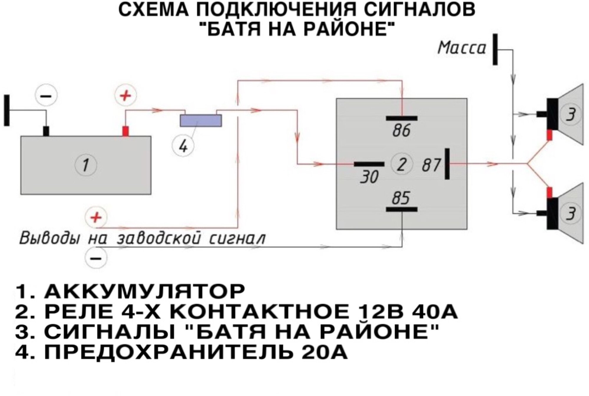 Легендарный громкий сигнал батя на районе 12В черный / комплект 2 шт.