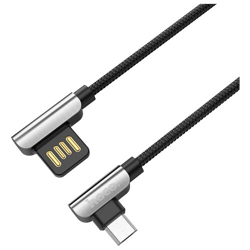 фото Кабель Hoco U42 Exquisite Steel USB - microUSB 1.2 м черный