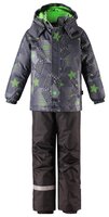 Комплект с брюками Lassie размер 104, зеленый со звездами/пантерами