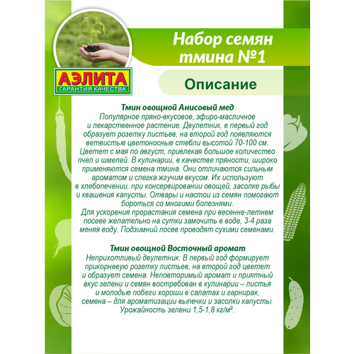 комплект семян тмин овощной душистый х 3 шт Набор семян тмина N1 / Семена тмина