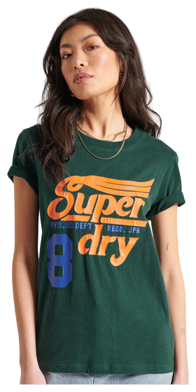 Футболка Superdry, размер 14, зеленый